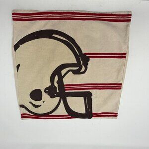 Pottery Barn Kids pillowcase cover 16x16 cotton football helmet sports